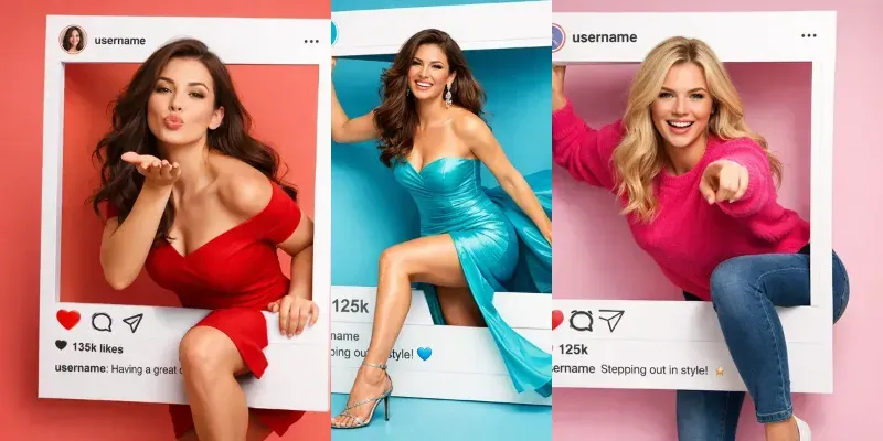 3D Social Media Popout Portraits generated by undefined