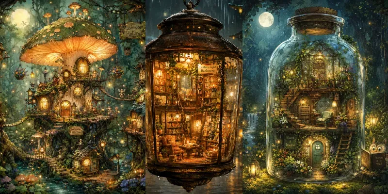 Cozy Miniature Fantasy Worlds generated by undefined