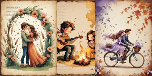 Boho Romance Whimsical Journal Art generated by leonardo