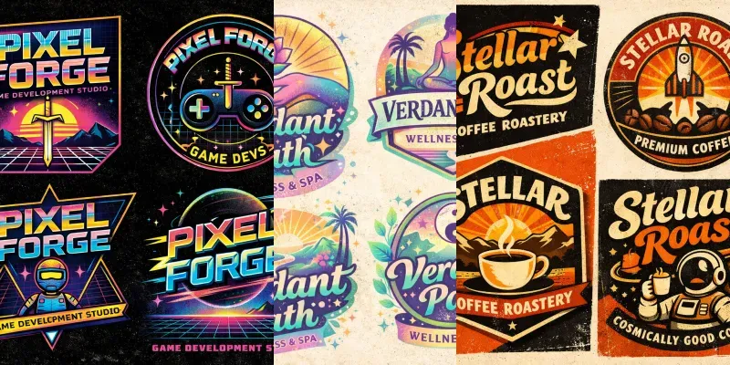 Retro Logo Badge Showcase Creators generated by undefined
