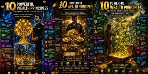 Build Wealth Poster Designs generated by chatgpt-image
