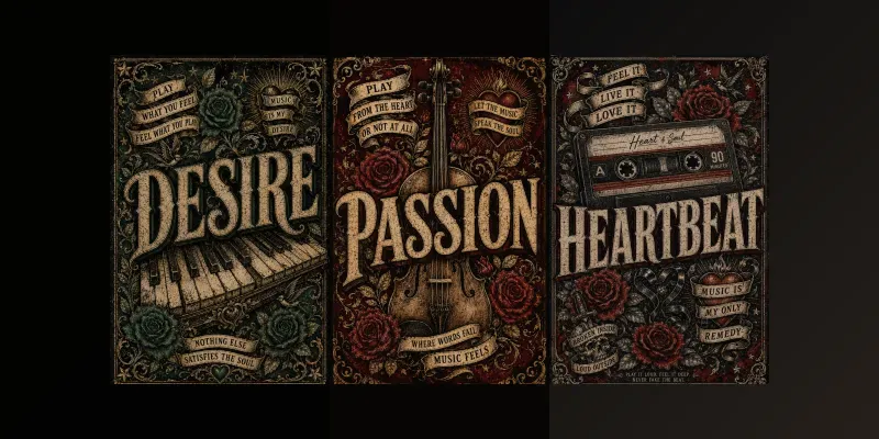 Tattoo Music Emotion Art generated by undefined