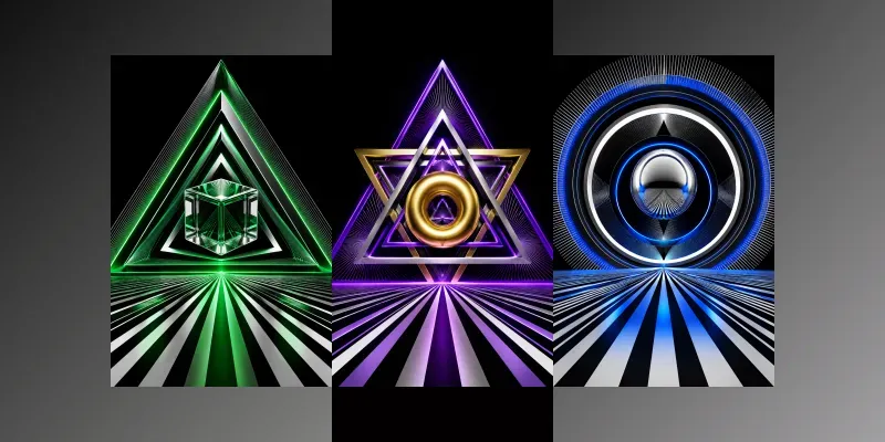 Abstract Geometric 3D Surrealism Art generated by undefined