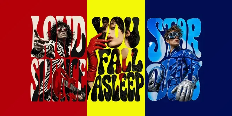 Psychedelic Groovy Stencil Portraits generated by undefined