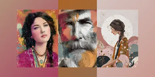 Boho Portrait Texture Generator generated by midjourney