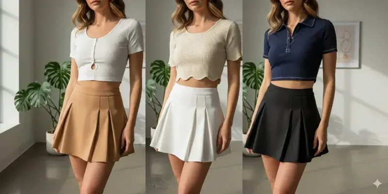 Stylish Modern Cropped Outfit Showcases generated by undefined