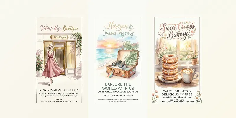 Elegant Watercolor Brand Poster Creators generated by undefined
