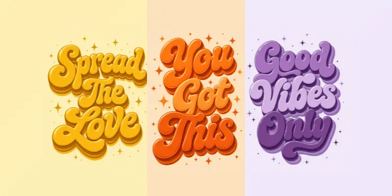 Retro Groovy Bubble Typography Designs generated by undefined