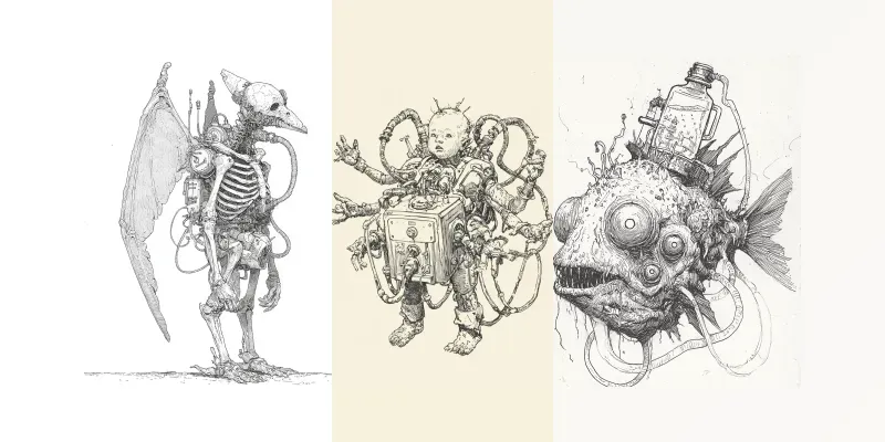 Dark Fantasy Creature Concepts generated by undefined