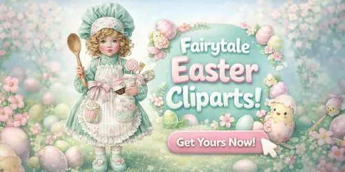 Fairytale Easter Day Clipart generated by midjourney