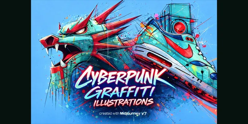 Cyberpunk Graffiti Illustrations generated by undefined