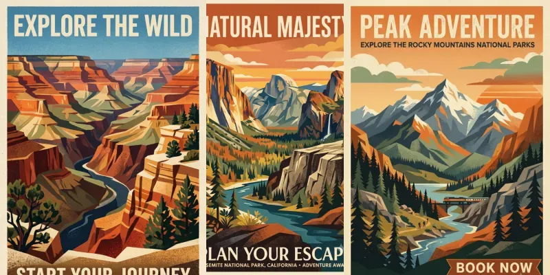 National Park Commercial Wall Art Asset generated by undefined