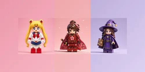 Cute Anime Hero Lego Minifigures generated by chatgpt-image