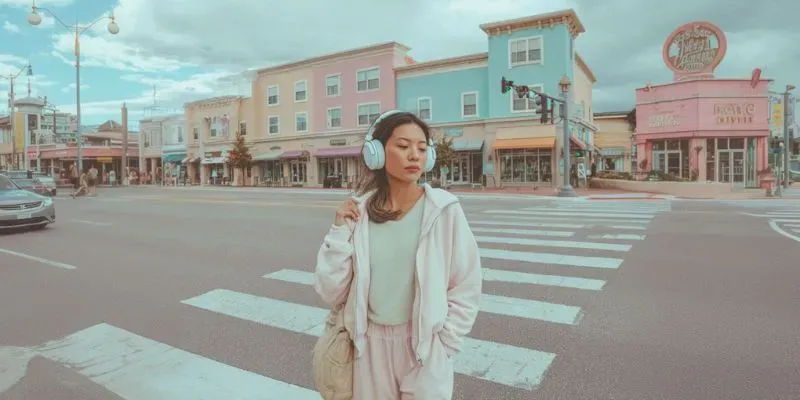 Modern Clean Girl Street Photography generated by undefined