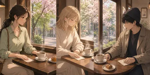 Soft Anime Cafe Breaks generated by chatgpt-image