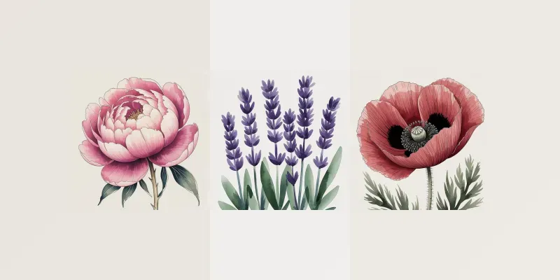 Watercolor Botanical Art generated by undefined