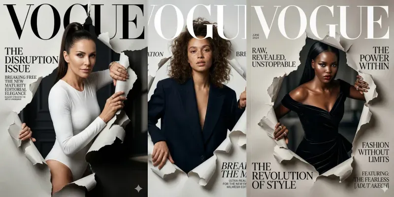 Break The Frame Vogue Torn Paper Covers generated by undefined