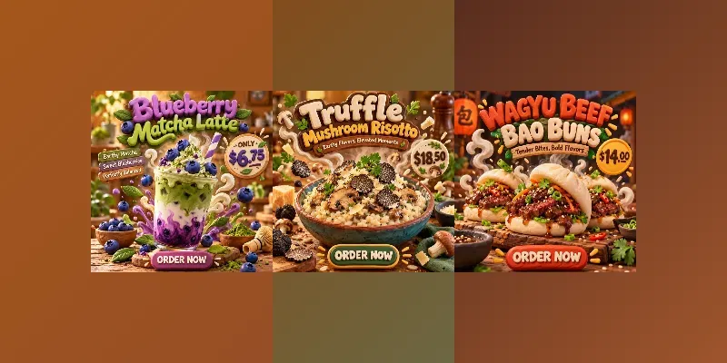 3D Food Ad Poster Creator