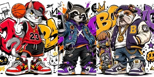 Urban Cartoon Icon Posters generated by chatgpt-image
