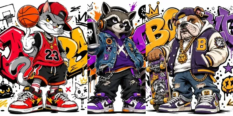Urban Cartoon Icon Posters generated by undefined