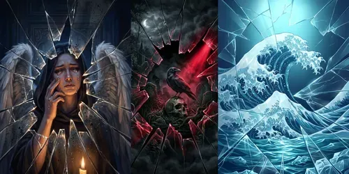 Shattered Reflection Art generated by gemini-image