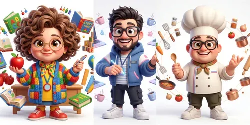 Viral Job Caricatures Any Profession generated by gemini-image