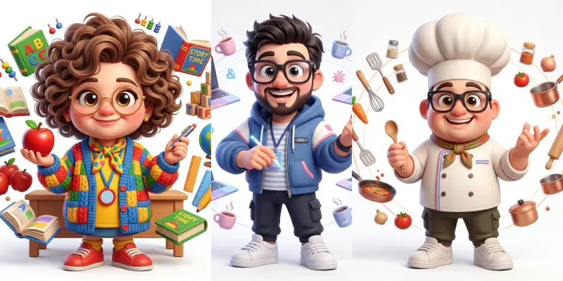 Viral Job Caricatures Any Profession generated by undefined