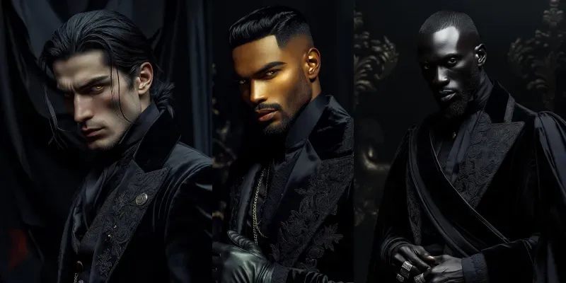 Velvet Noir Gentleman Portraits generated by undefined