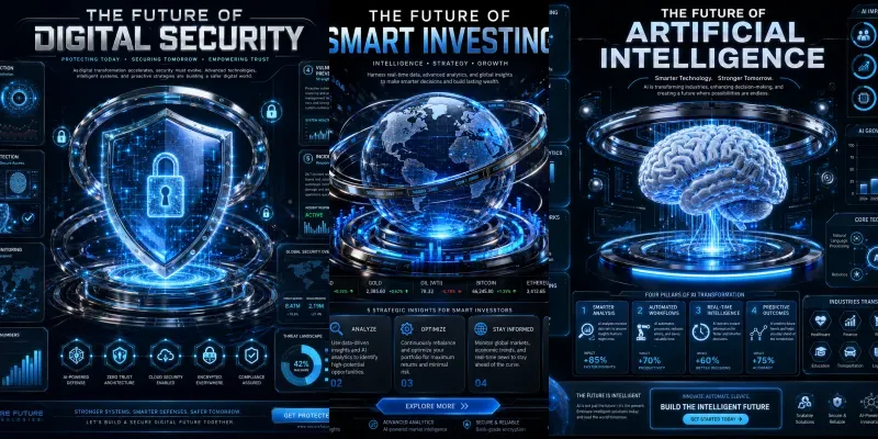 Futuristic Intelligence Infographics generated by undefined