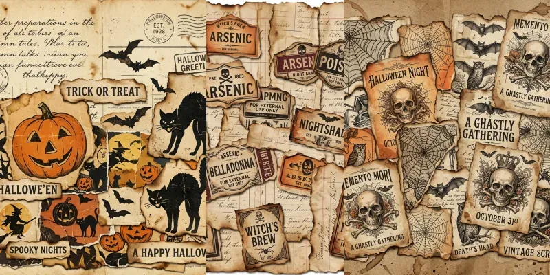 Halloween Paper Scraps generated by undefined