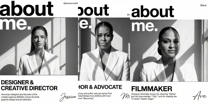 Blackandwhite About Me Posters generated by undefined