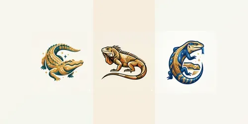 Modern Seal Reptile Emblems generated by gemini-image