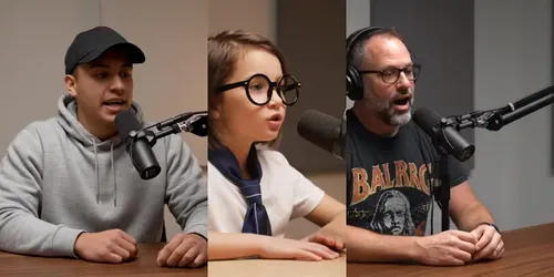 Controversial Podcast Debates generated by veo