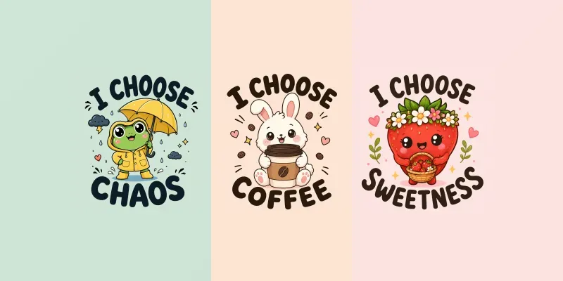 Cute Character Quote Art generated by undefined