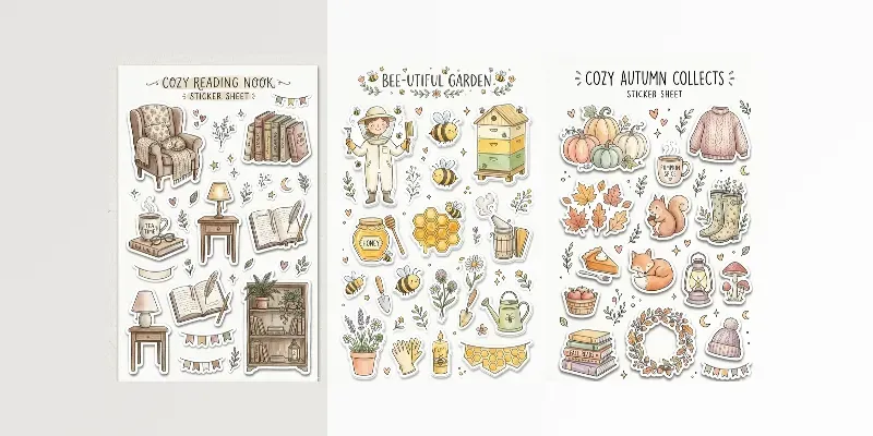 Aesthetic Journal Sticker Sheet Creators generated by undefined