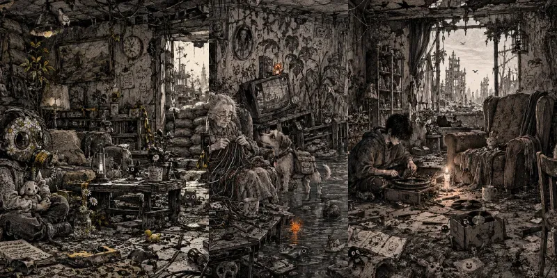 Post Apocalyptic Surreal Living Rooms