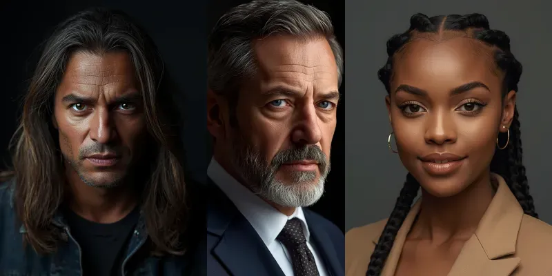 Realistic Studio Portraits generated by undefined