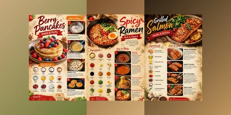 Pro Food Recipe Infographic Creators generated by undefined