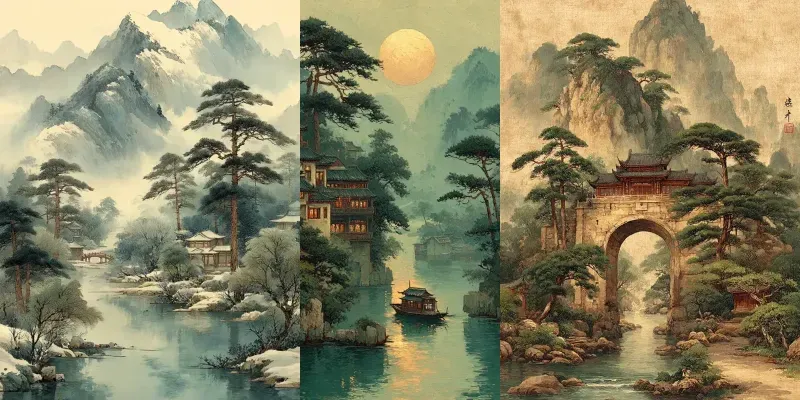 Timeless Chinese Ink Landscapes generated by undefined