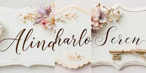 Elegant Spring Name Cards generated by midjourney