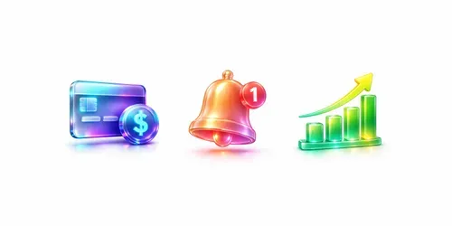 3D Glassmorphism UI Icons generated by chatgpt-image