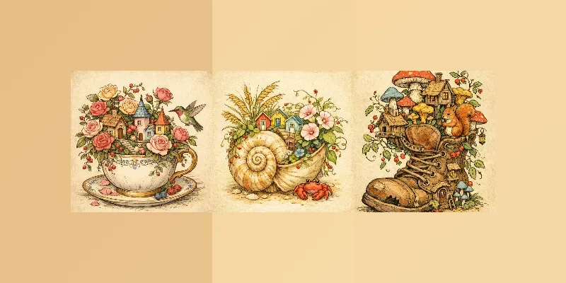 Vintage Storybook Illustrations generated by undefined