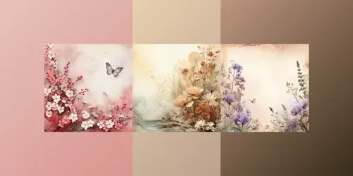 Fairycore Watercolor Backgrounds generated by midjourney