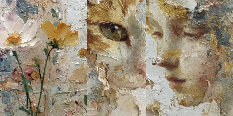 Thick Textured Oil Paintings generated by undefined