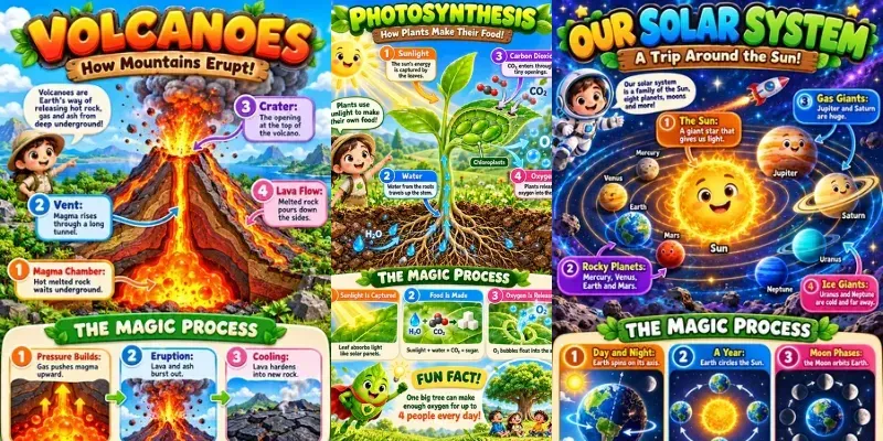 Kids Science Infographic Vibrant Poster