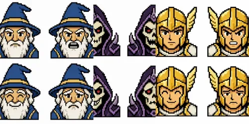 8bit RPG Dialogue Expression Sheets generated by chatgpt-image