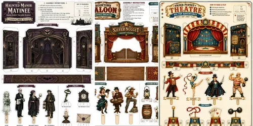 Western Printable Paper Puppet Theatres generated by chatgpt-image
