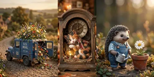3D Claymation Cozy Characters Art generated by gemini-image