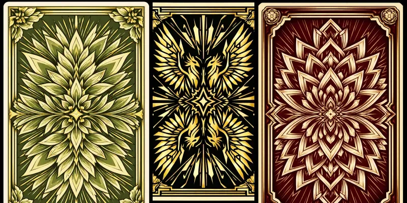 Art Deco Playing Card Back Designs generated by undefined