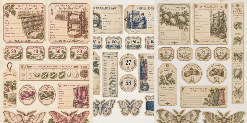 Silk Farm Sericulture Ephemera